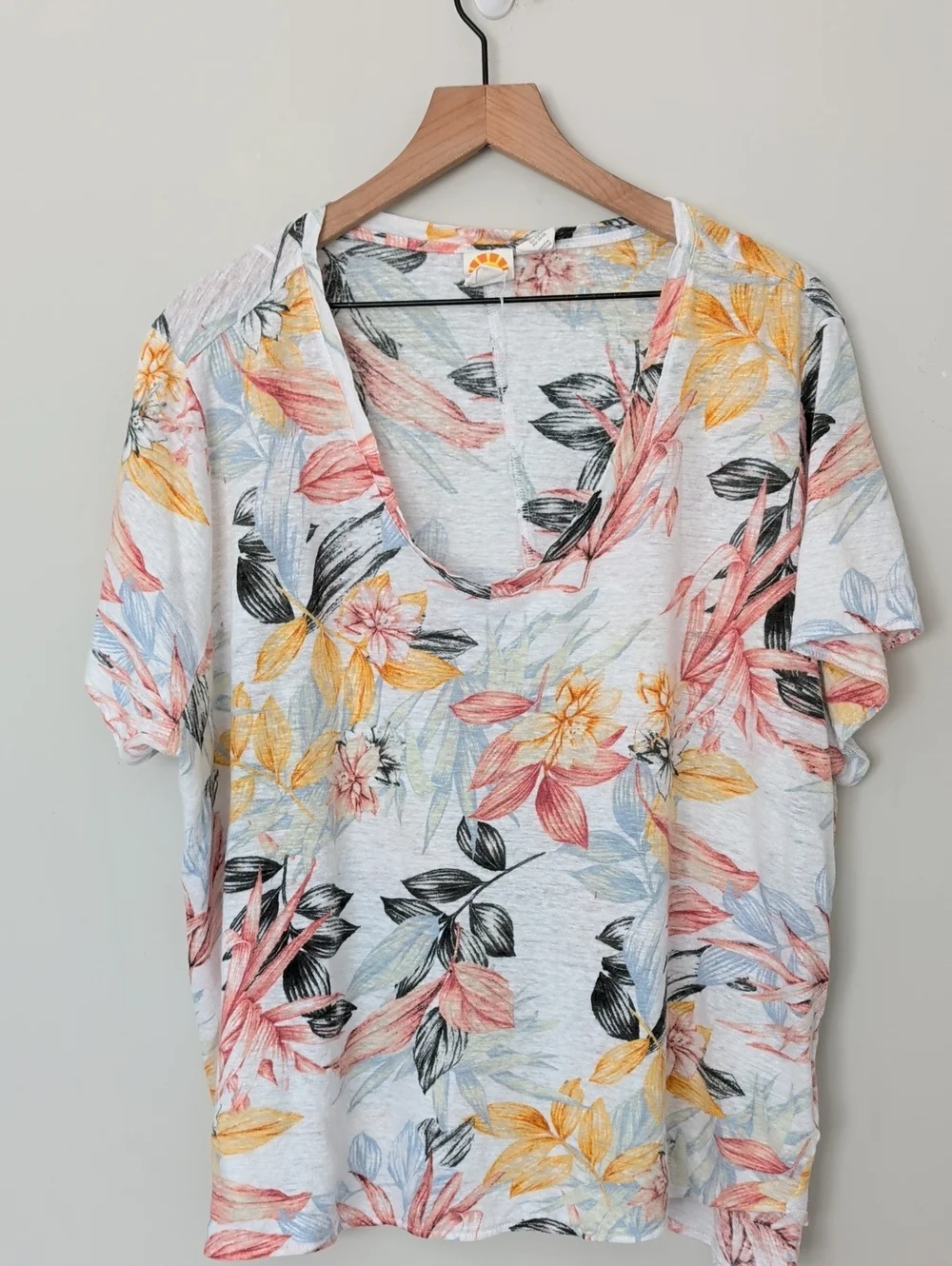 C&C California Linen Floral Top 3X